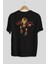 Iron Man (1) Arka Baskılı Siyah Oversize T-Shirt Bisiklet Yaka Pamuk Erkek Kadın 2