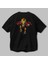 Iron Man (1) Arka Baskılı Siyah Oversize T-Shirt Bisiklet Yaka Pamuk Erkek Kadın 3
