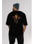 Iron Man (1) Arka Baskılı Siyah Oversize T-Shirt Bisiklet Yaka Pamuk Erkek Kadın 5