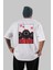 Squid Game (7) Arka Baskılı Beyaz Oversize T-Shirt Bisiklet Yaka Pamuk Erkek Kadın 1