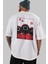Squid Game (7) Arka Baskılı Beyaz Oversize T-Shirt Bisiklet Yaka Pamuk Erkek Kadın 5