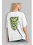 Hulk (4) Arka Baskılı Beyaz Oversize T-Shirt Bisiklet Yaka Pamuk Erkek Kadın 3