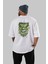 Hulk (4) Arka Baskılı Beyaz Oversize T-Shirt Bisiklet Yaka Pamuk Erkek Kadın 4