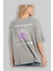 Live Is Great Yazılı Arka Baskılı Gri Oversize T-Shirt Unisex Erkek Kadın Bisiklet Yaka 3
