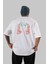 Joker (5) Arka Baskılı Beyaz Oversize T-Shirt Bisiklet Yaka Pamuk Erkek Kadın 1