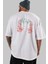 Joker (5) Arka Baskılı Beyaz Oversize T-Shirt Bisiklet Yaka Pamuk Erkek Kadın 5