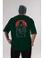 Vendetta Arka Baskılı Zümrüt Yeşili Oversize T-Shirt Erkek Kadın Bisiklet Yaka 1