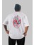 Spiderman (14) Arka Baskılı Beyaz Oversize T-Shirt Bisiklet Yaka Pamuk Erkek Kadın 1