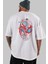 Spiderman (14) Arka Baskılı Beyaz Oversize T-Shirt Bisiklet Yaka Pamuk Erkek Kadın 5