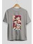 Super Novas One Piece Anime Ön Baskılı Gri Oversize T-Shirt %100 Pamuk Erkek Kadın 2
