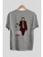 Joker (11) Arka Baskılı Gri Oversize T-Shirt Bisiklet Yaka Pamuk Erkek Kadın 2
