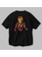 Iron Man Arka Baskılı Siyah Oversize T-Shirt Bisiklet Yaka Pamuk Erkek Kadın 3
