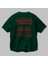 Beijing Arka Baskılı Zümrüt Yeşili Oversize T-Shirt Unisex Erkek Kadın Bisiklet Yaka 3