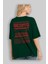 Beijing Arka Baskılı Zümrüt Yeşili Oversize T-Shirt Unisex Erkek Kadın Bisiklet Yaka 4