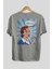 Everyday Is Women Day Arka Baskılı Gri Oversize T-Shirt Unisex Erkek Kadın Bisiklet Yaka 2