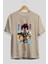 Dragonball Vegetahakaishin Anime Ön Baskılı Bej Oversize T-Shirt Erkek Kadın 2
