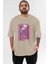 Killua Zoldyck 3 1 Anime Ön Baskılı Bej Oversize T-Shirt Erkek Kadın 1