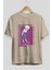 Killua Zoldyck 3 1 Anime Ön Baskılı Bej Oversize T-Shirt Erkek Kadın 2