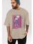 Killua Zoldyck 3 1 Anime Ön Baskılı Bej Oversize T-Shirt Erkek Kadın 5