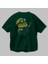 Minion Arka Baskılı Zümrüt Yeşili Oversize T-Shirt Unisex Erkek Kadın Bisiklet Yaka 3