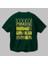 Summer Paradise Arka Baskılı Zümrüt Yeşili Oversize T-Shirt Erkek Kadın Bisiklet Yaka 3
