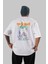 Joker (6) Arka Baskılı Beyaz Oversize T-Shirt Bisiklet Yaka Pamuk Erkek Kadın 1