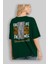 Freedom Life Arka Baskılı Zümrüt Yeşili Oversize T-Shirt Unisex Erkek Kadın Bisiklet Yaka 4