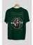 Future Heart Arka Baskılı Zümrüt Yeşili Oversize T-Shirt Unisex Erkek Kadın Bisiklet Yaka 2