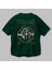Future Heart Arka Baskılı Zümrüt Yeşili Oversize T-Shirt Unisex Erkek Kadın Bisiklet Yaka 3