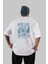 Game Of Thrones Gece Kralı Arka Baskılı Beyaz Oversize T-Shirt Bisiklet Yaka Pamuk Erkek Kadın 1