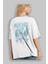Game Of Thrones Gece Kralı Arka Baskılı Beyaz Oversize T-Shirt Bisiklet Yaka Pamuk Erkek Kadın 3