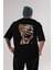 Joker (7) Arka Baskılı Siyah Oversize T-Shirt Bisiklet Yaka Pamuk Erkek Kadın 1