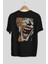 Joker (7) Arka Baskılı Siyah Oversize T-Shirt Bisiklet Yaka Pamuk Erkek Kadın 2