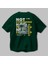 Not Everything Arka Baskılı Zümrüt Yeşili Oversize T-Shirt Unisex Erkek Kadın Bisiklet Yaka 3