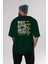Not Everything Arka Baskılı Zümrüt Yeşili Oversize T-Shirt Unisex Erkek Kadın Bisiklet Yaka 5