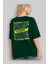 Sorry To Sorry Arka Baskılı Zümrüt Yeşili Oversize T-Shirt Erkek Kadın Bisiklet Yaka 4