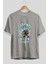 Eneru Anime Ön Baskılı Gri Oversize T-Shirt %100 Pamuk Erkek Kadın 2