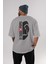 La Casa De Papel (3) Arka Baskılı Gri Oversize T-Shirt Bisiklet Yaka Pamuk Erkek Kadın 4