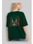 Joker (5) Arka Baskılı Zümrüt Yeşili Oversize T-Shirt Bisiklet Yaka Erkek Kadın 4