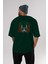 Joker (5) Arka Baskılı Zümrüt Yeşili Oversize T-Shirt Bisiklet Yaka Erkek Kadın 5
