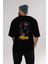 Spiderman (25) Arka Baskılı Siyah Oversize T-Shirt Bisiklet Yaka Pamuk Erkek Kadın 5