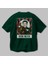 Elon Musk Iron Man Arka Baskılı Zümrüt Yeşili Oversize T-Shirt Unisex Erkek Kadın Bisiklet Yaka 3