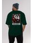 Elon Musk Iron Man Arka Baskılı Zümrüt Yeşili Oversize T-Shirt Unisex Erkek Kadın Bisiklet Yaka 5