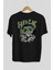Hulk (8) Arka Baskılı Siyah Oversize T-Shirt Bisiklet Yaka Pamuk Erkek Kadın 2