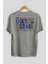 Gold Coast Arka Baskılı Gri Oversize T-Shirt Unisex Erkek Kadın Bisiklet Yaka 2