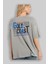 Gold Coast Arka Baskılı Gri Oversize T-Shirt Unisex Erkek Kadın Bisiklet Yaka 3