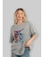 Monkey D. Luffy Gear5 2 Anime Ön Baskılı Gri Oversize T-Shirt %100 Pamuk Erkek Kadın 4
