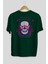 Rebel Squad Arka Baskılı Zümrüt Yeşili Oversize T-Shirt Erkek Kadın Bisiklet Yaka 2