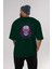 Rebel Squad Arka Baskılı Zümrüt Yeşili Oversize T-Shirt Erkek Kadın Bisiklet Yaka 5