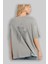 Sky Fighter Arka Baskılı Gri Oversize T-Shirt Unisex Erkek Kadın Bisiklet Yaka 3